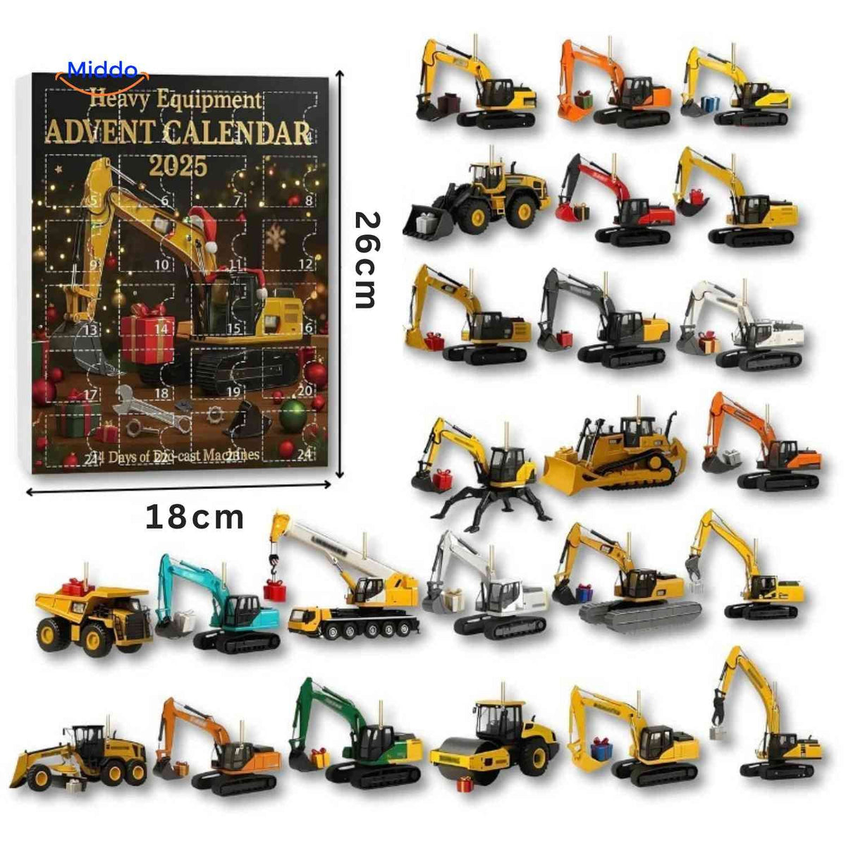 Χριστουγεννιάτικο Ημερολόγιο Αντίστροφης Μέτρησης | Οικοδομικά Οχήματα, 24 Εκπλήξεις & Διασκέδαση