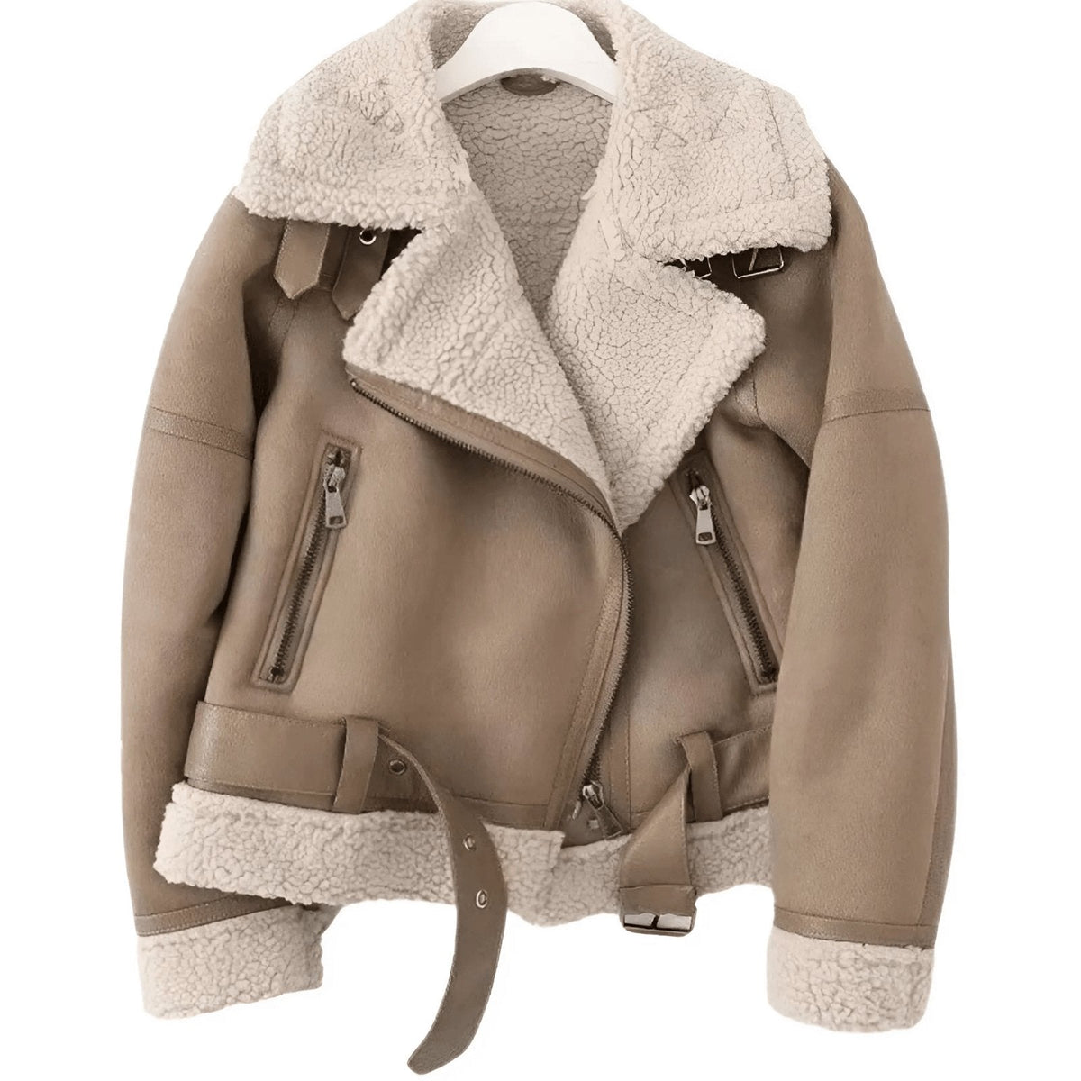 Γυναικείο Τζάκετ Aviator με Επένδυση Shearling