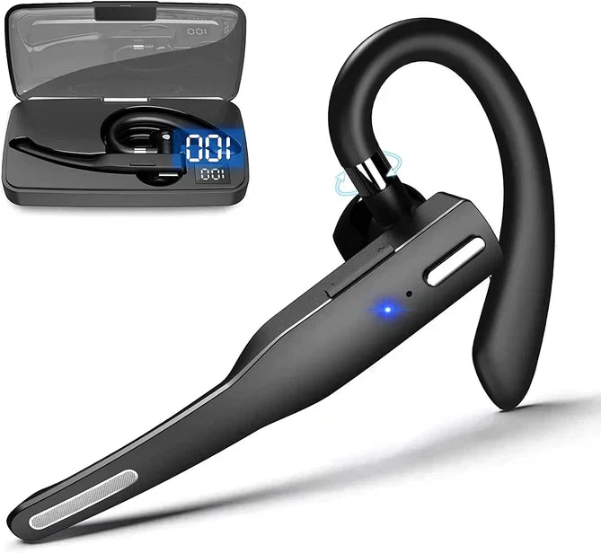 Ασύρματο Ακουστικό Bluetooth 5.1 με Άγκιστρο Αυτιού και Ακύρωση Θορύβου