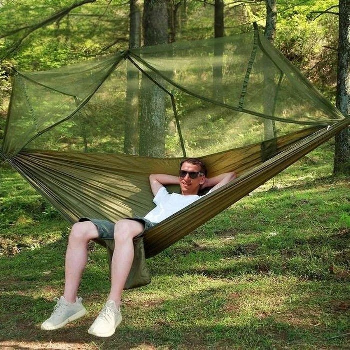 Φορητή Αιώρα Camping Εξωτερικού Χώρου με Κουνουπιέρα