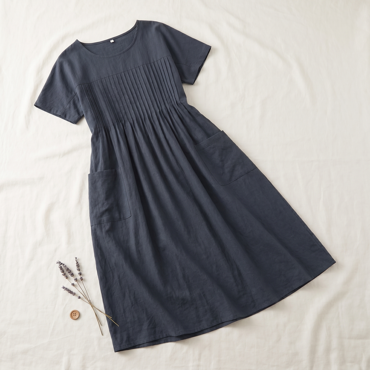 Γυναικείο Καθημερινό Φόρεμα που Αναπνέει | Χαλαρή Εφαρμογή με Τσέπες | Casual Chic