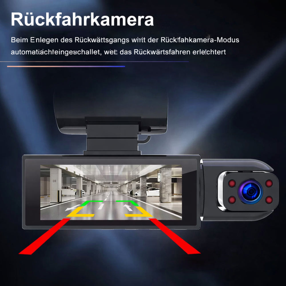 Κάμερα αυτοκινήτου Dashcam 1080P ευρυγώνια με διπλή εγγραφή