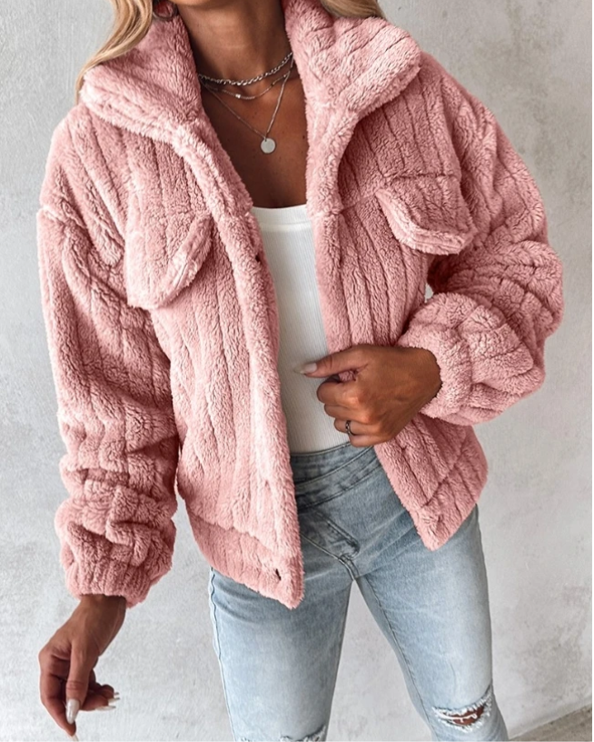Γυναικείο Χειμερινό Τζάκετ Fleece Teddy