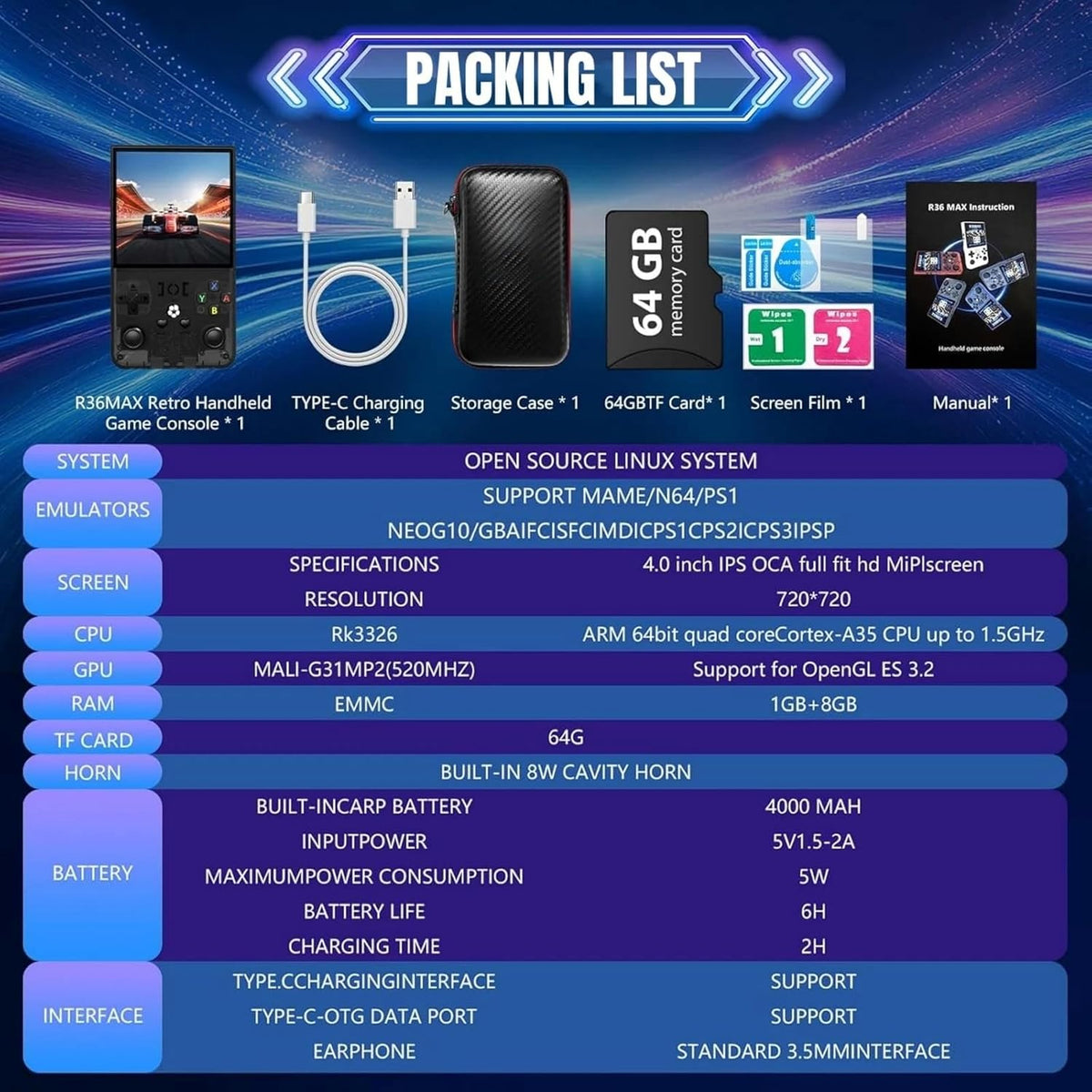 Ρετρό Φορητή Κονσόλα για Κλασικό Gaming