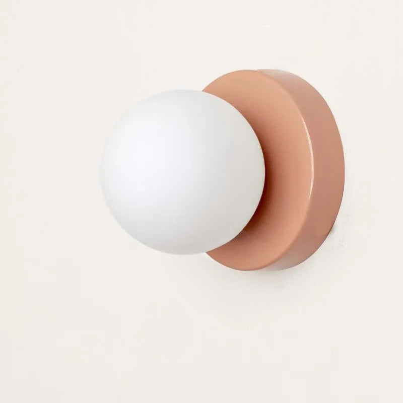 LED Φωτιστικό Τοίχου Macaron | Μοντέρνα Απλίκα από Έγχρωμο Γυαλί