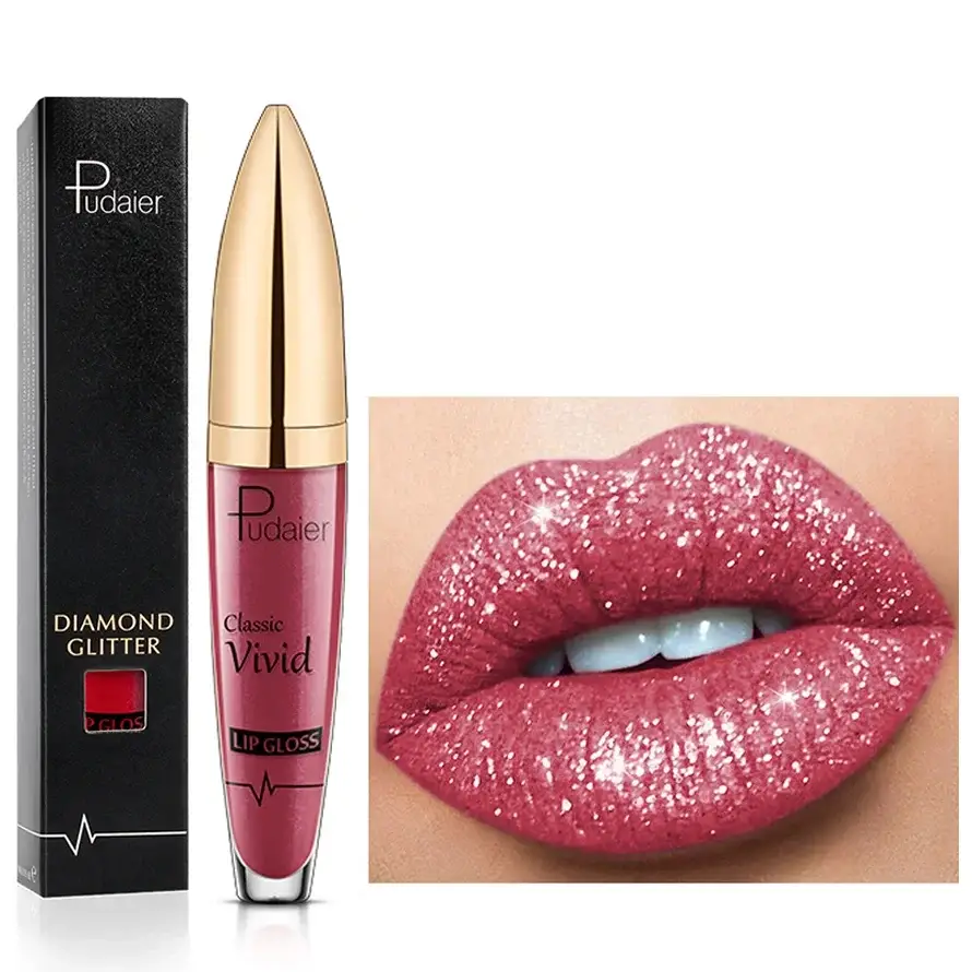Αδιάβροχο Lip Gloss με Στρας – Λάμψη Μεγάλης Διάρκειας με Ποικιλία Χρωμάτων για Κάθε Περίσταση