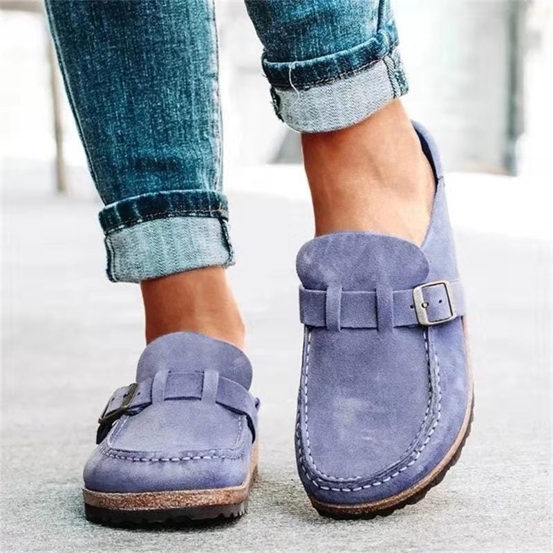 Ανδρικά Ορθοπεδικά Loafers από Σουέτ με Λουράκι και Αγκράφα