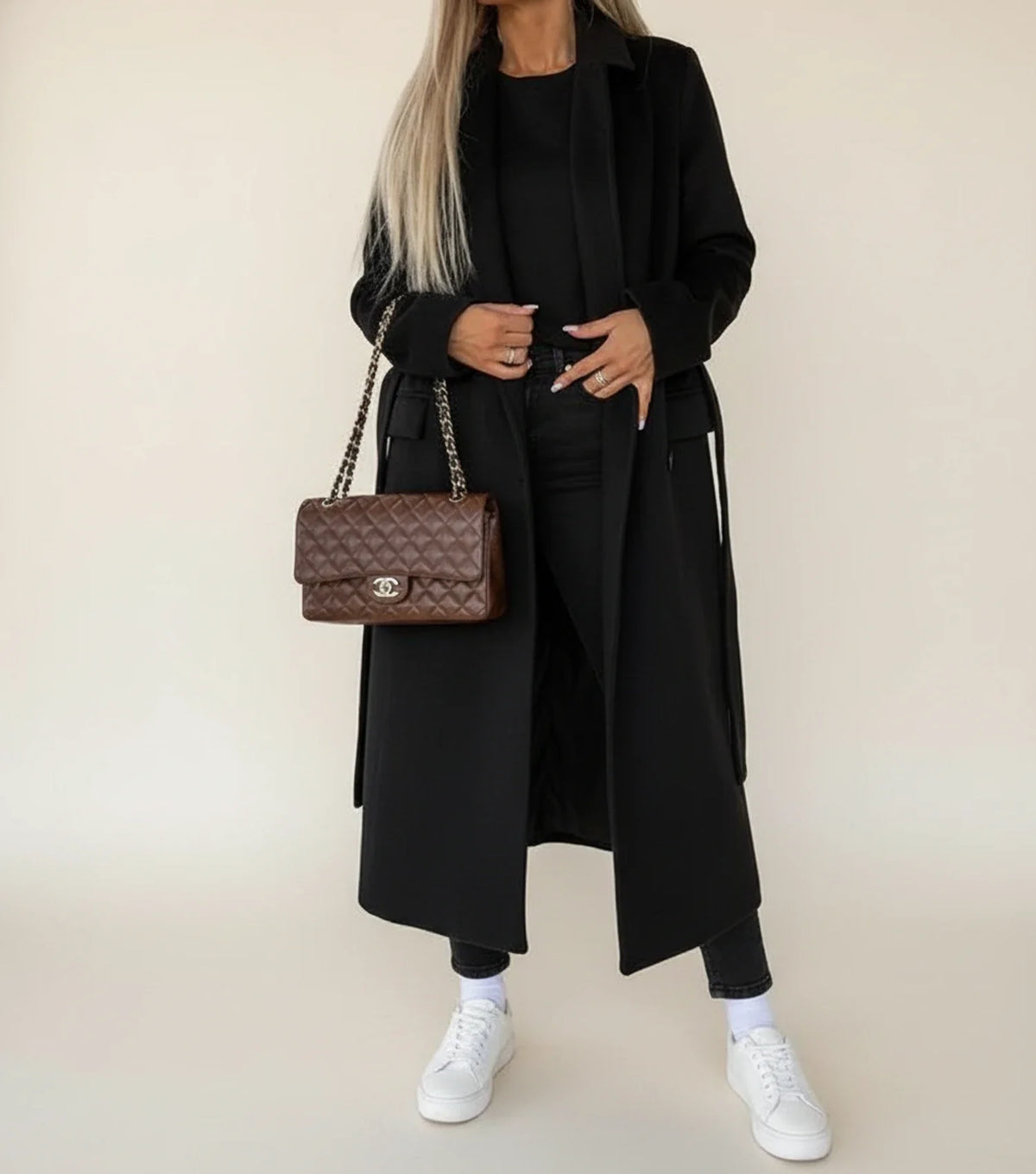 Γυναικείο Χειμερινό Midi Παράπονο με Ζώνη