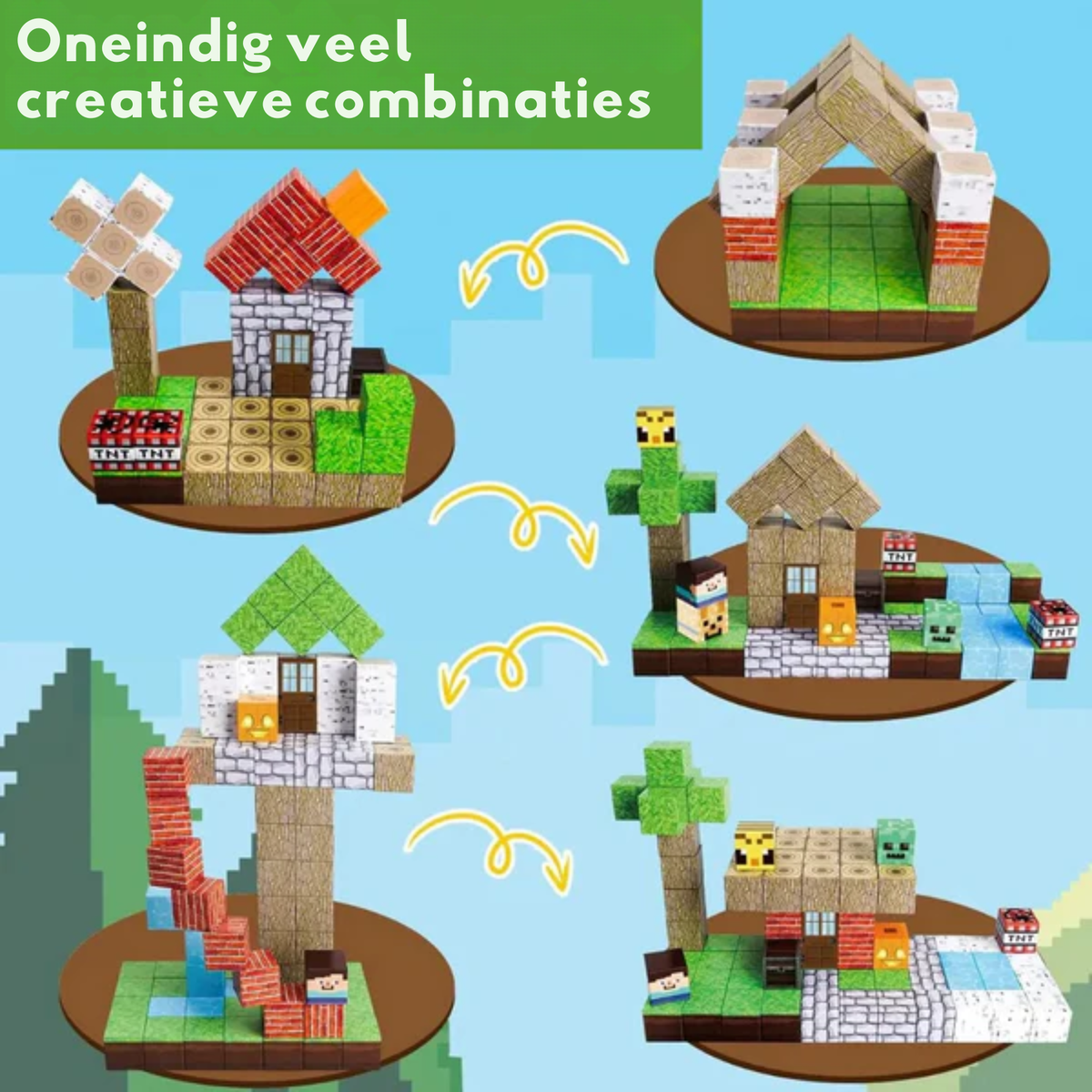 Μαγνητικό Σετ Κατασκευών Minecraft