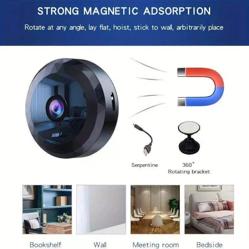 Mini Κάμερα WiFi: 1080P HD, Νυχτερινή Όραση, Ανίχνευση Κίνησης