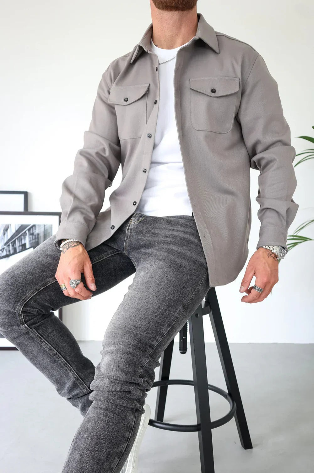 Ανδρικό Τζάκετ Πουκάμισο - Overshirt με Κουμπιά