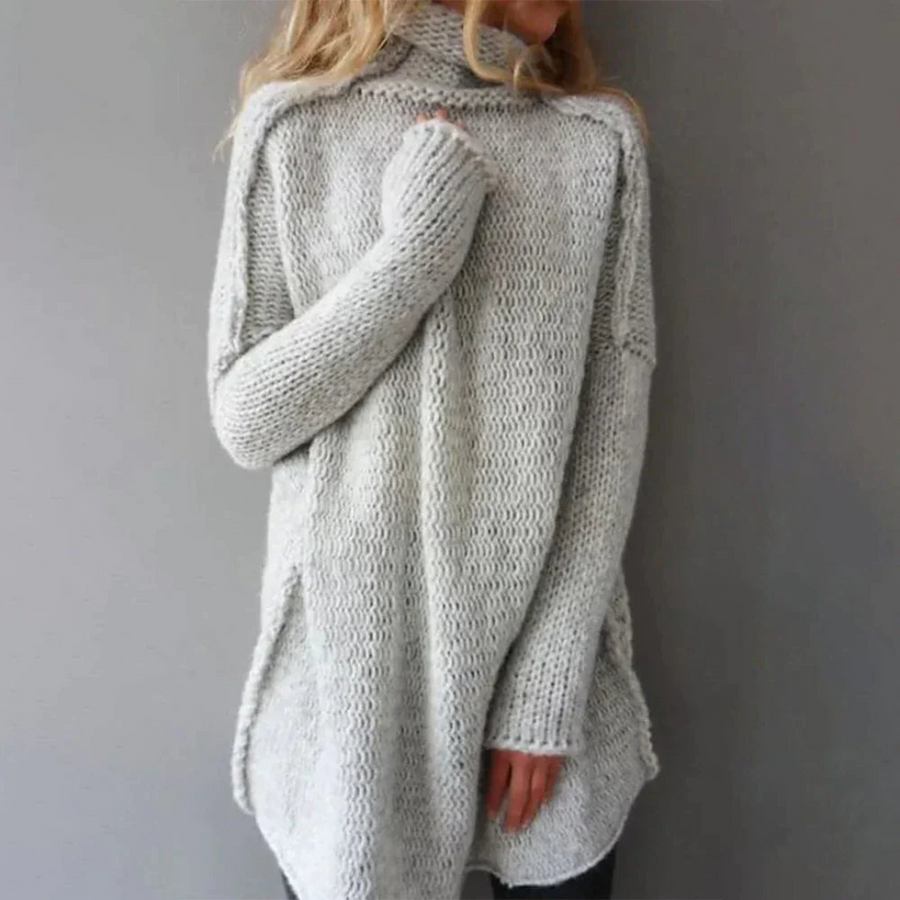 Γυναικεία Oversized Πλεκτή Τουνίκ με Ζιβάγκο