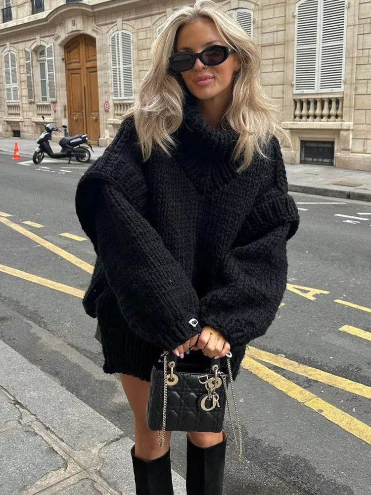 Γυναικείο Πλεκτό Φόρεμα Πουλόβερ Oversized