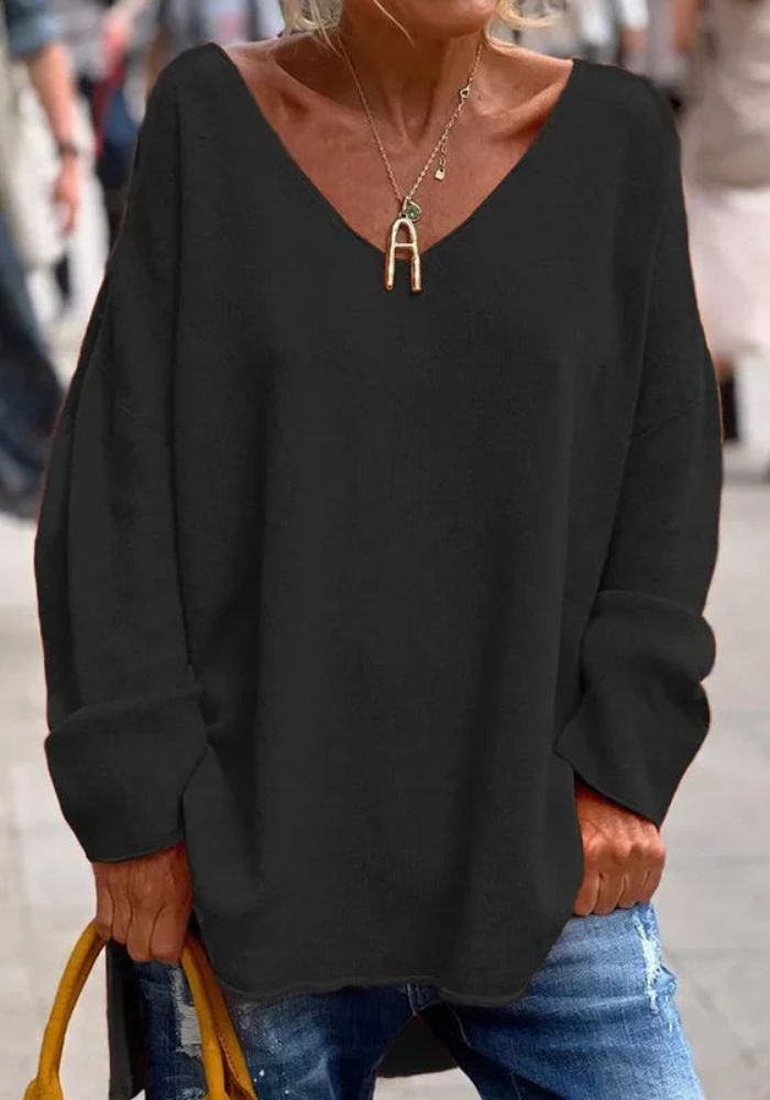 Μαλακό Πουλόβερ από Κασμίρ σε Oversized Γραμμή