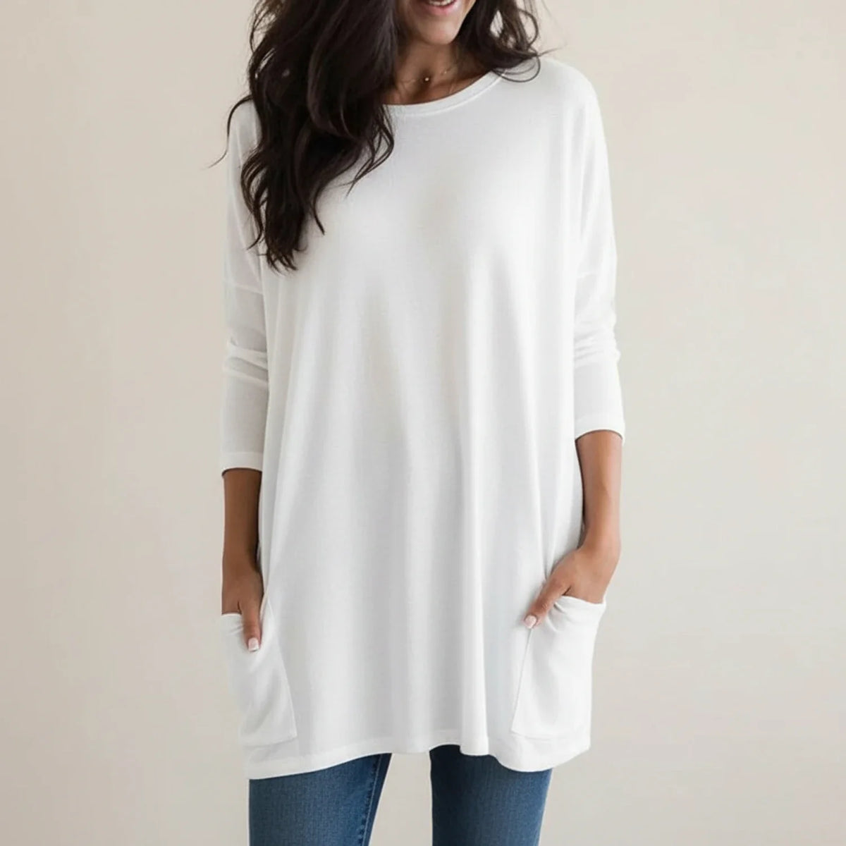 Γυναικείο Oversized Πλεκτό Φόρεμα με Τσέπες
