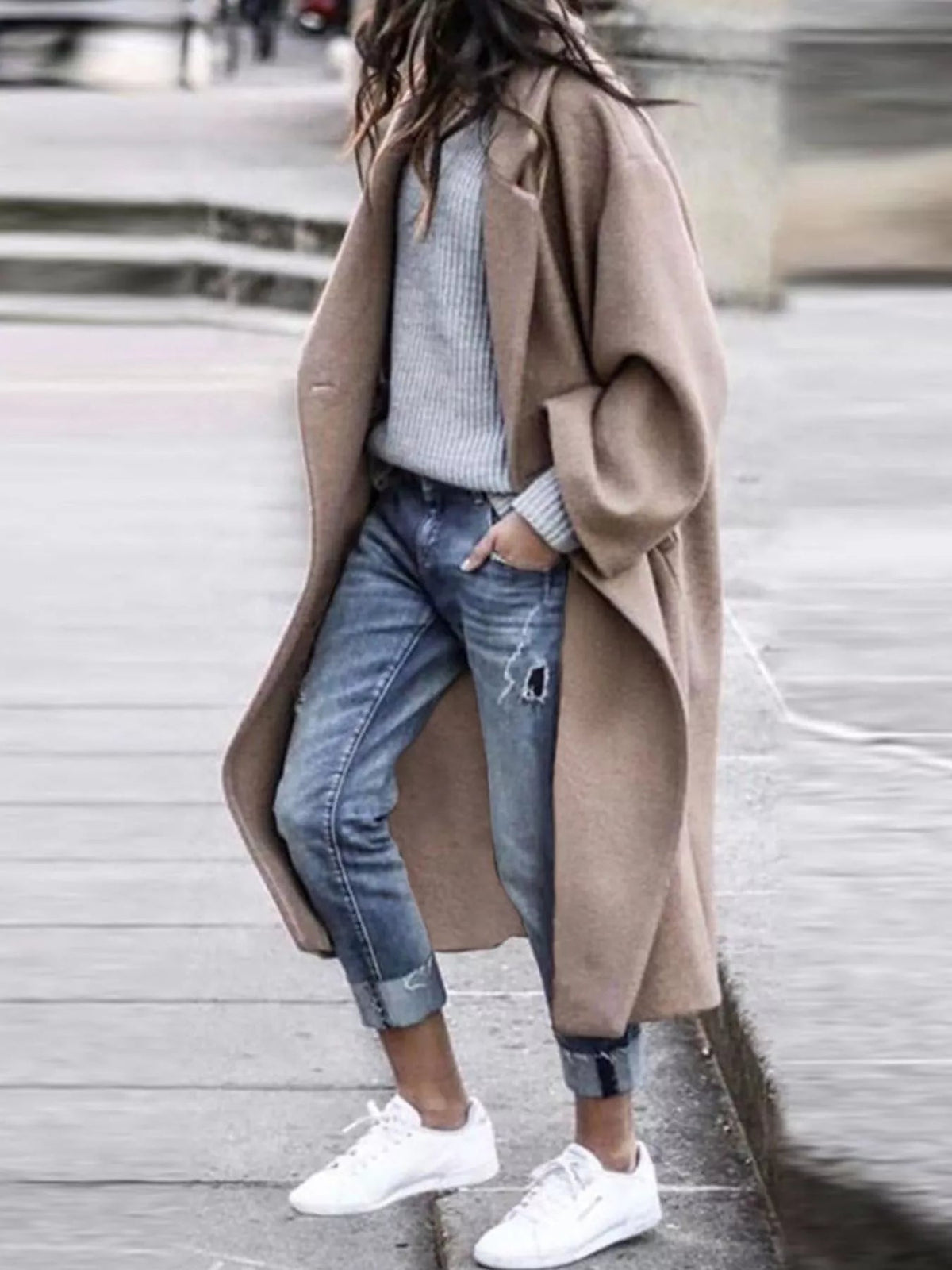 Γυναικείο Μακρύ Παλτό Oversized