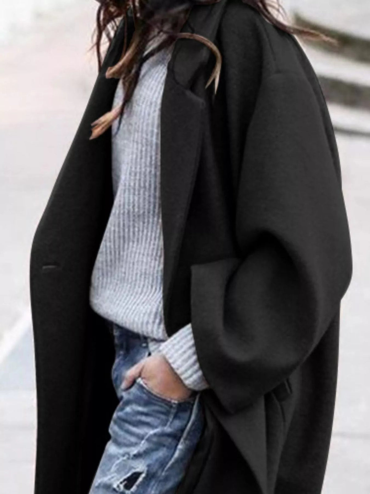 Γυναικείο Μακρύ Παλτό Oversized