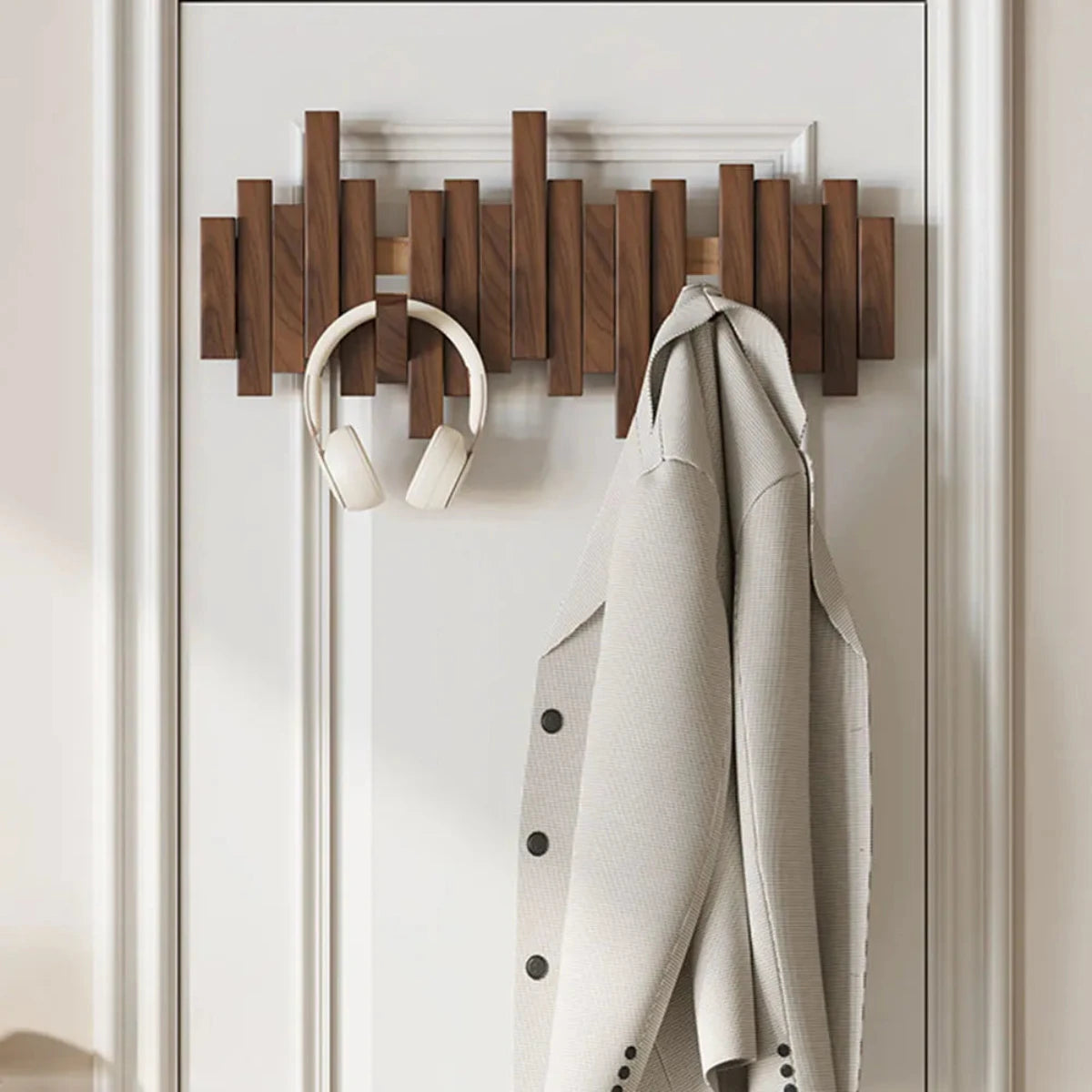 Κρεμάστρα Τοίχου σε Στυλ Πιάνο - Καρυδιά/Οξιά - Κομψός Σχεδιασμός