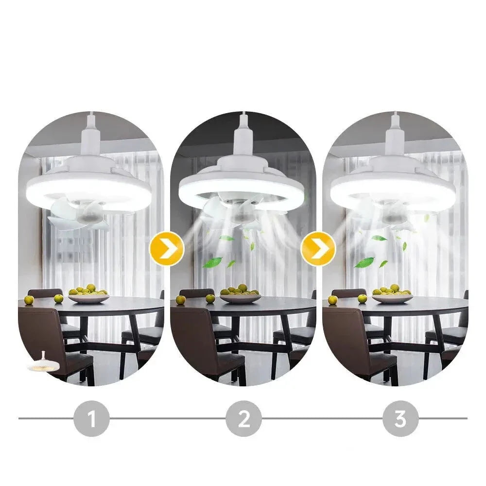 Ρυθμιζόμενο Φωτιστικό Οροφής με Ανεμιστήρα