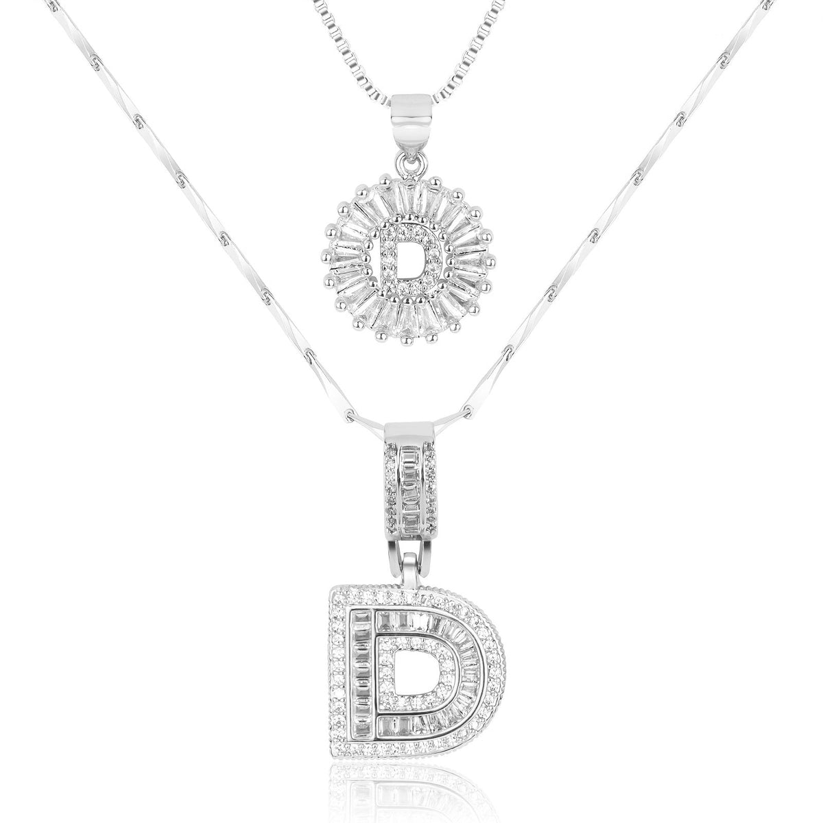 Κολιέ με Μενταγιόν Αρχικό Γράμμα - Πολυτελής Λάμψη