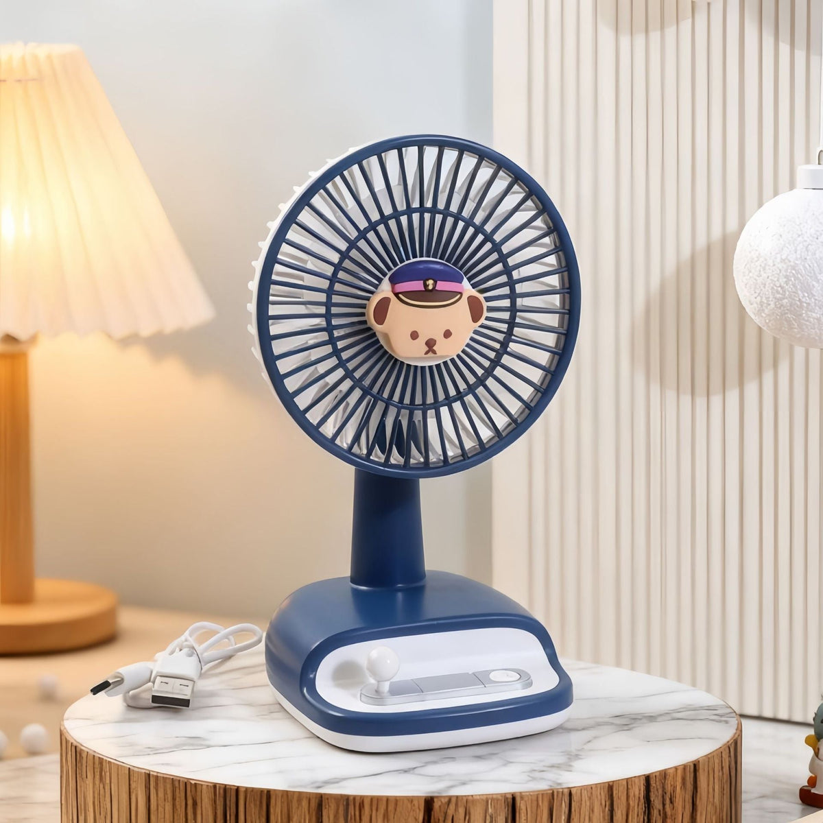 Επιτραπέζιος Ανεμιστήρας με Ευέλικτη Γωνία Κλίσης, Μοντέρνος και Κομψός