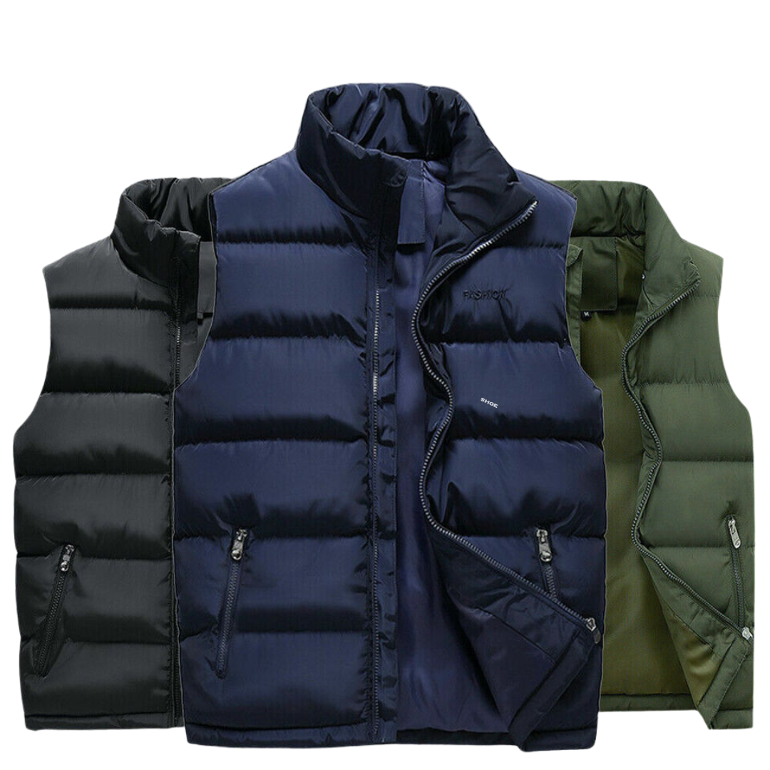 Ανδρικό αμάνικο μπουφάν Puffer με επένδυση