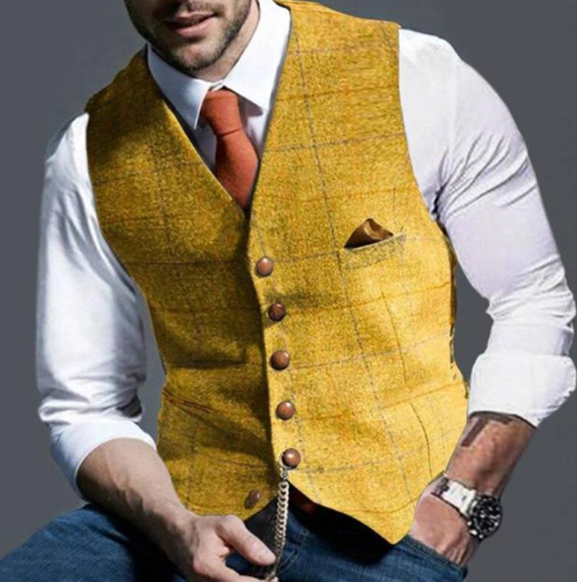 Ανδρικό Επίσημο Γιλέκο Slim-Fit