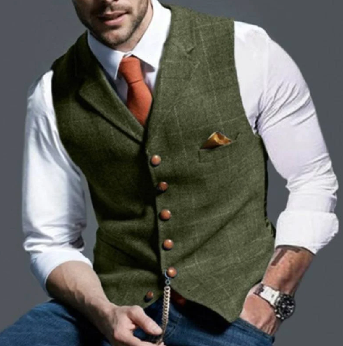 Ανδρικό Επίσημο Γιλέκο Slim-Fit