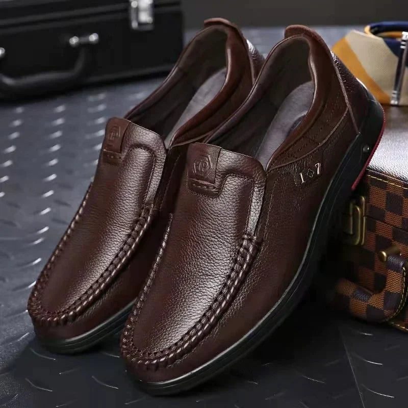 Ανδρικά Γνήσια Δερμάτινα Παπούτσια Slip-On