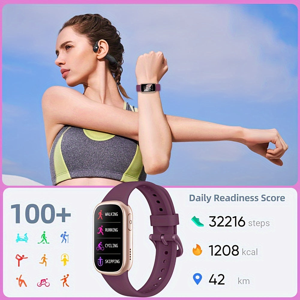 Smartwatch - Αδιάβροχο IP68 - Μπαταρία 7 Ημερών - Android & iOS - Λευκό, Μπλε, Μπορντό & Μοβ