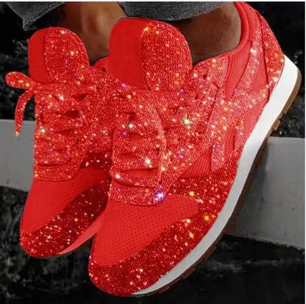 Γυναικεία Μοντέρνα Καθημερινά Sneakers με Γκλίτερ