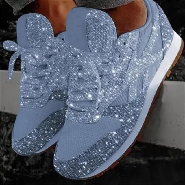Γυναικεία Μοντέρνα Καθημερινά Sneakers με Γκλίτερ
