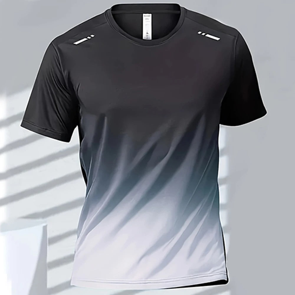 Ανδρικό T-Shirt Στεγνώνει Γρήγορα με Ντεγκραντέ Σχέδιο