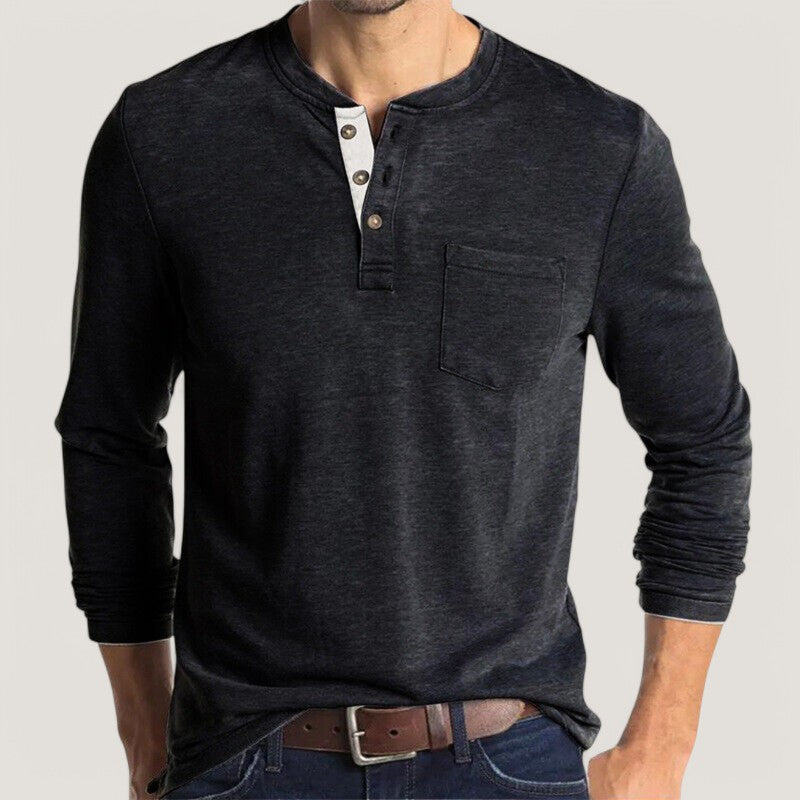 Ανδρική Μακρυμάνικη Μπλούζα T-Shirt σε Κλασικό Σχέδιο