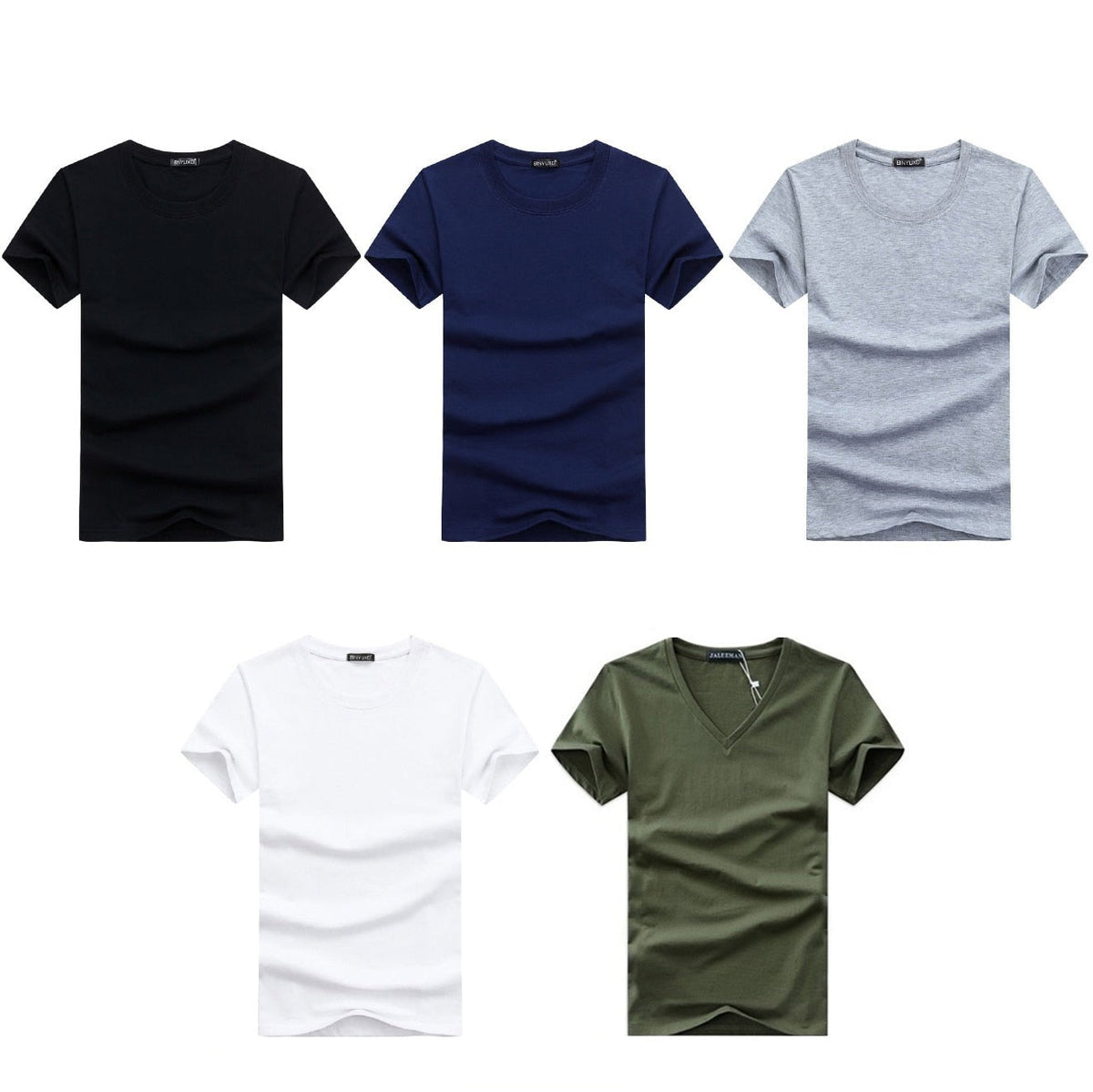 Ανδρικό T-Shirt Slim Fit με Λαιμόκοψη V