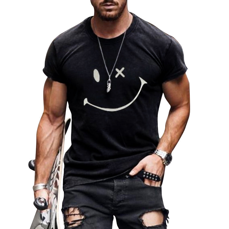Ανδρικό T-Shirt με Γραφικό Smiley