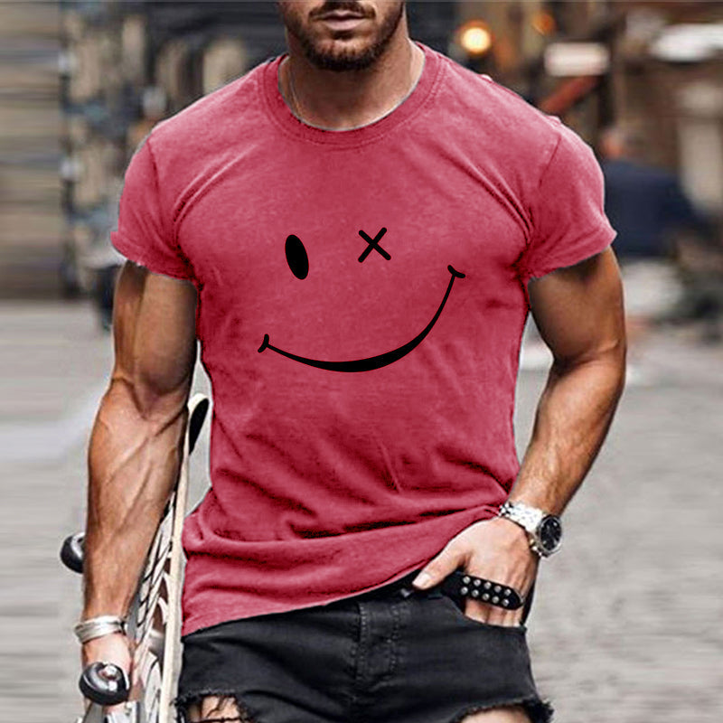 Ανδρικό T-Shirt με Γραφικό Smiley