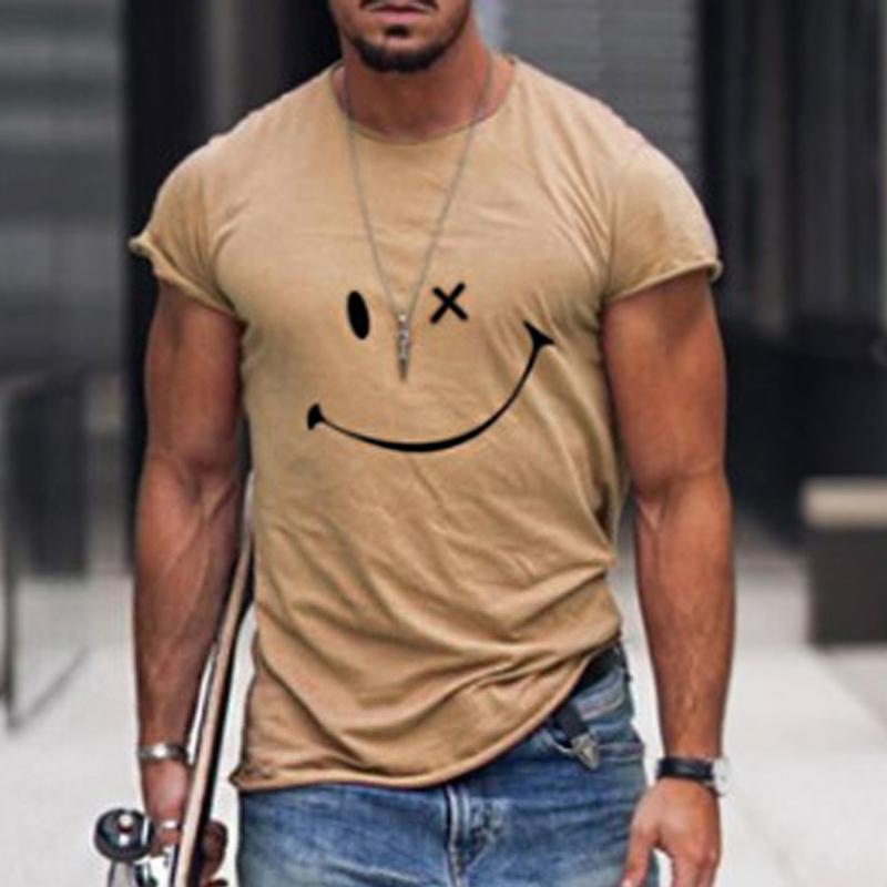 Ανδρικό T-Shirt με Γραφικό Smiley