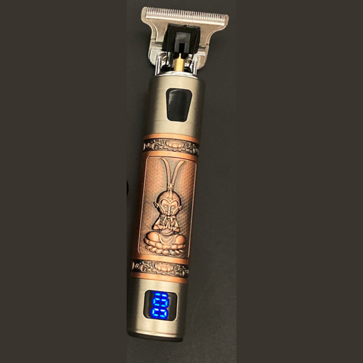 Vintage Κουρευτική Μηχανή / Trimmer με Σχέδιο Νεκροκεφαλή - Επαναφορτιζόμενη με Εξαρτήματα